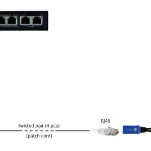 P-POE2 Splitter 2xRJ45 (plug) - 1xRJ45 (socket) Pulsar - Image 3